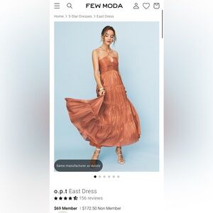Few Moda o.p.t Strapless Copper Maxi Dress